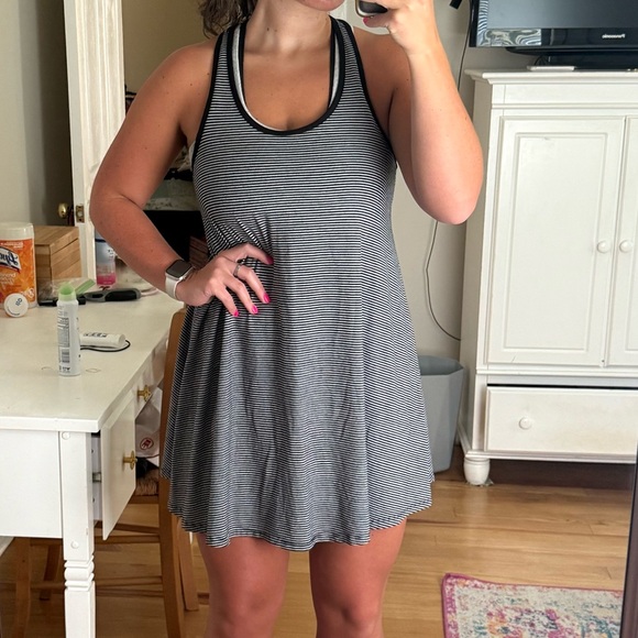 Everlast Women’s Vintage Striped Razor Back Tank Top Dress Size Medium - Picture 6 of 6